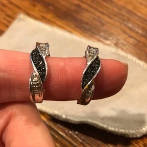 Kay Jewelers Black & white diamond drop earrings